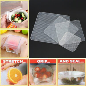 TAPAS DE SILICONA SET X 4 CUADRADO