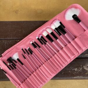 SET DE BROCHAS X 24 ESTUCHE ROSADO