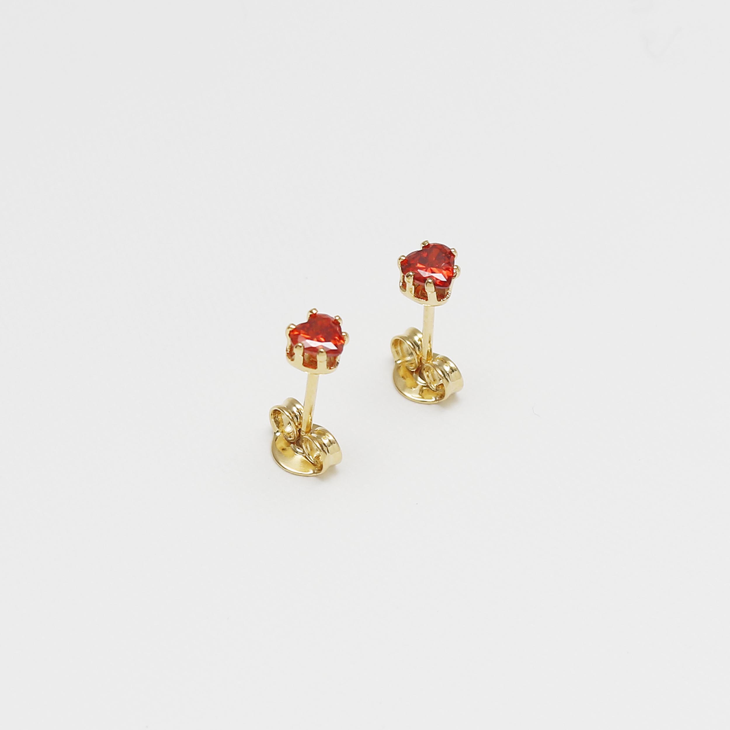 Topo Circonia Corazón ROJO