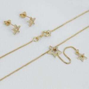 Conjunto Estrella 45 Cms Cristal