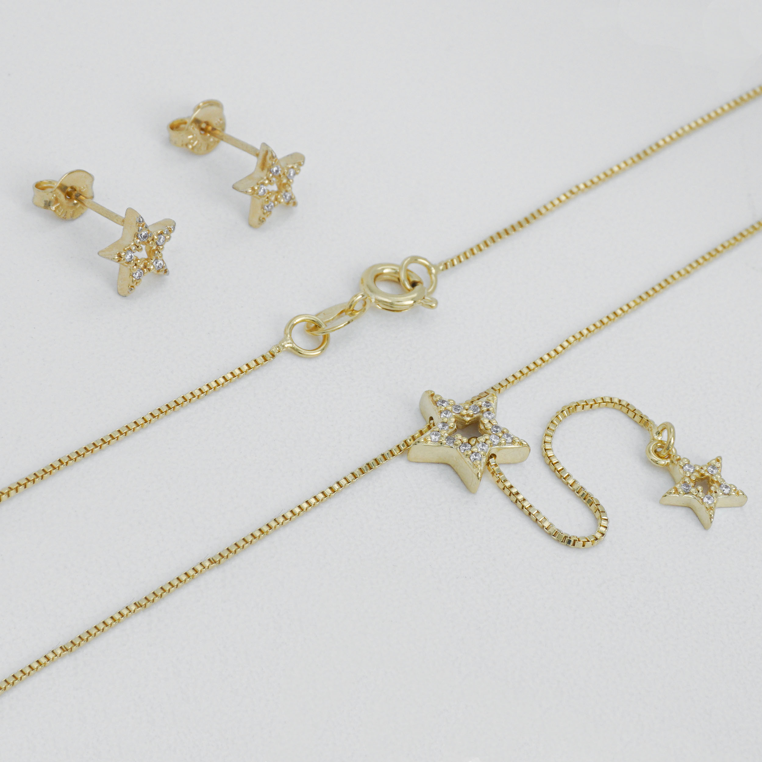 Conjunto Estrella 45 Cms Cristal