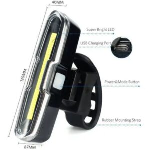 Luz Trasera Bicicleta Usb Rojo/blanco