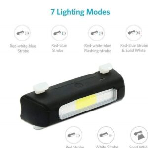 Usb Luz Led Strober Patrulla Para Bici