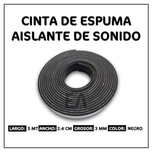 CINTA DE ESPUMA AISLANTE DE SONIDO x5 MT