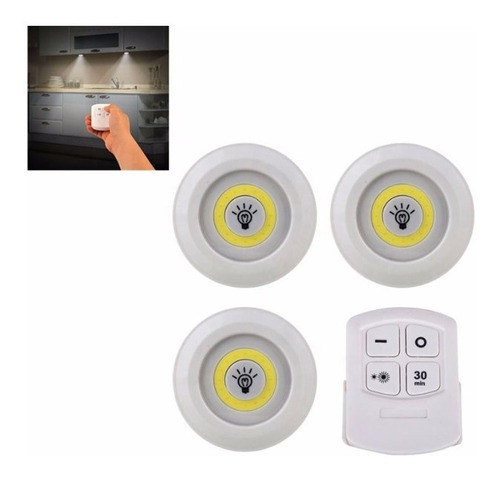 Kit de 3 luces sin cables con control