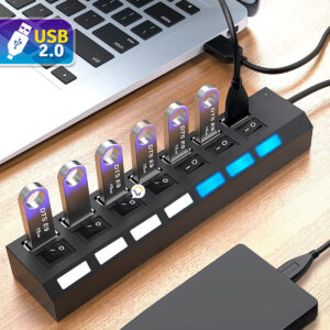 Multipuertos USB 2.0 Interruptor HUB