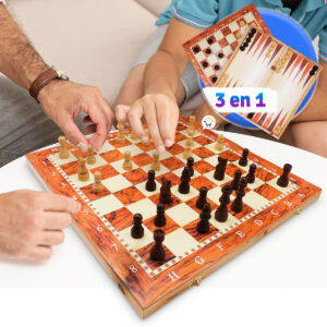 Ajedrez Juego De Mesa 3 En 1 J006