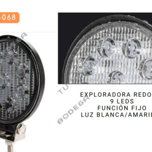 Par de Exploradoras Redondas 9 leds