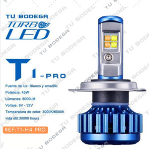 BOMBILLO TURBO LED H4 BICOLOR