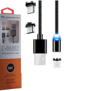 Cable magnetico 3 puntas para celular