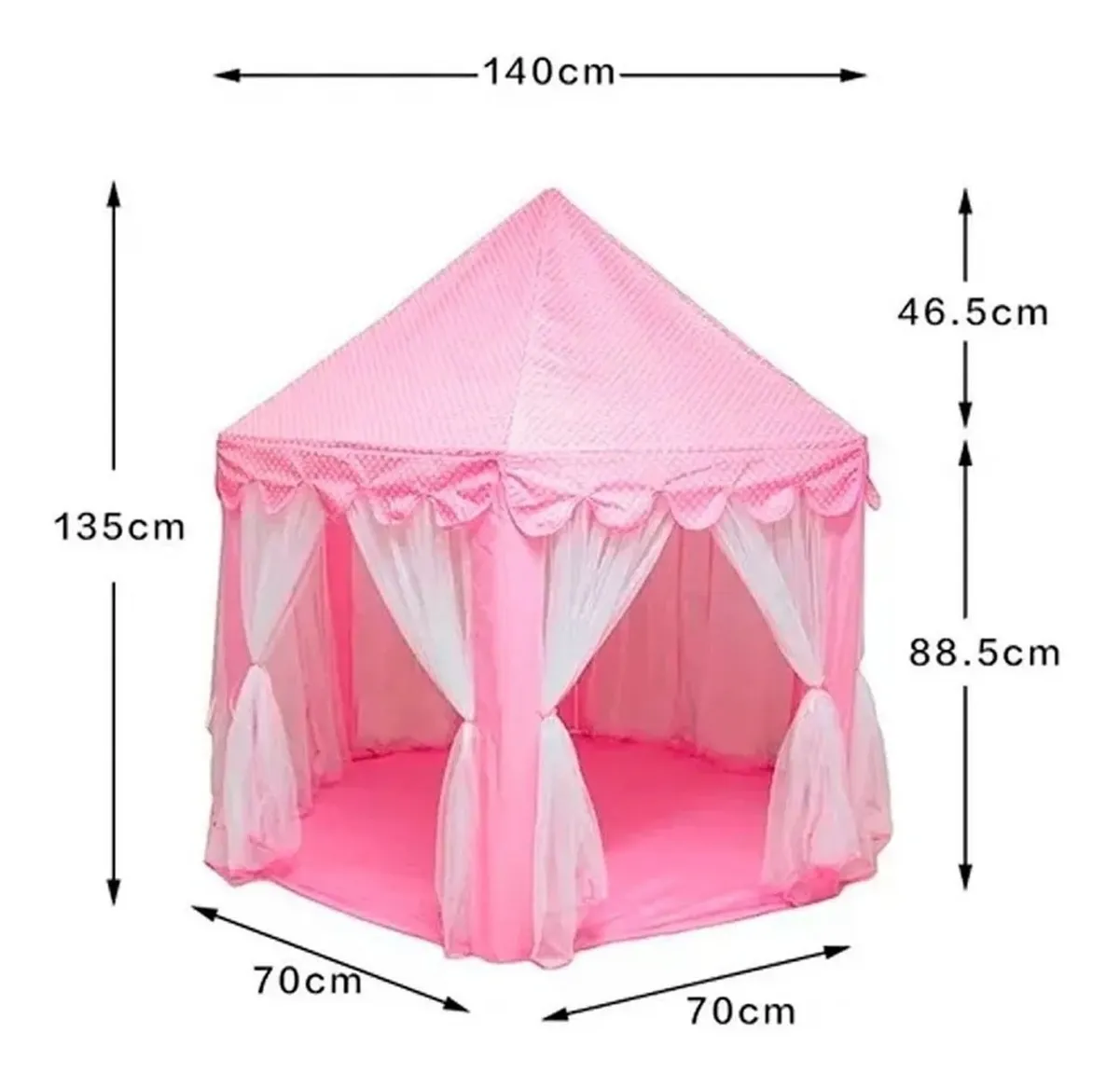 CARPA CASTILLO CON LUCES ROSADA - Imagen 2