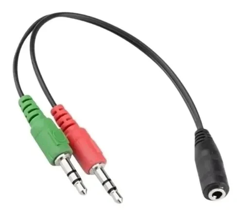 Cable Audio Microfono 1 Hembra X 2 Macho - Imagen 2