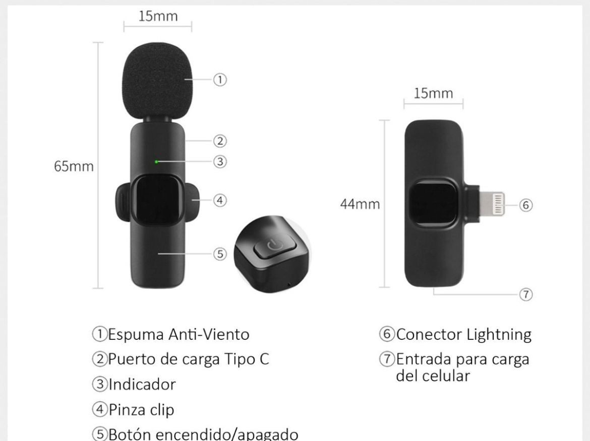 Micrófono De Solapa ihone o Tipo C