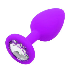 Plug Anal De Silicona Con Joya- Talls M
