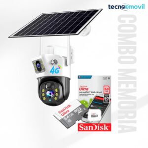 COMBO CAMARA SOLAR + MEMORIA 64 GB