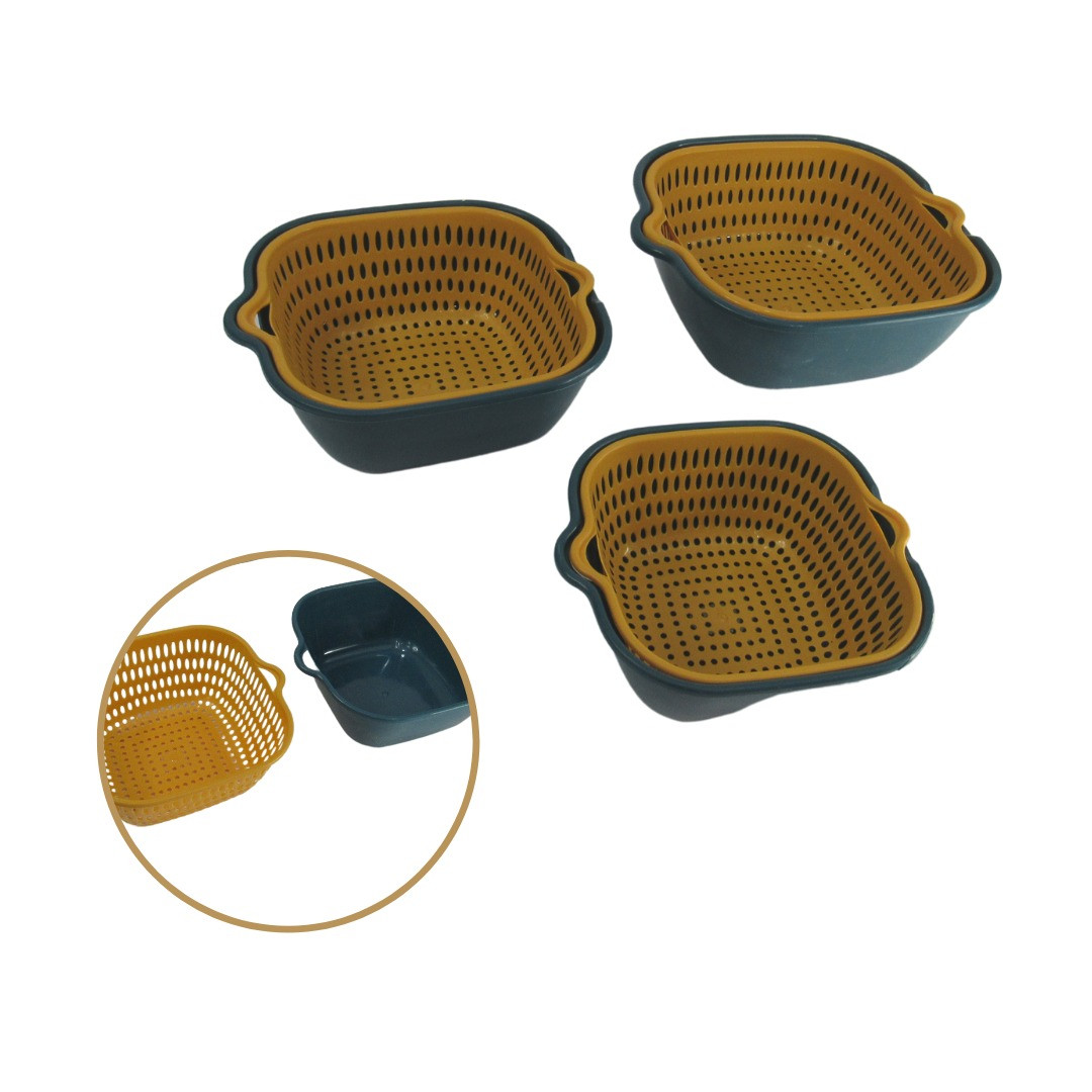 Set de recipientes con escurridor x 3 - Imagen 2