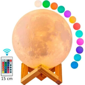 Lampara De Luna 16 Colores Con Control