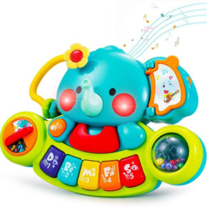 Elefante musical iluminado teclado jugue