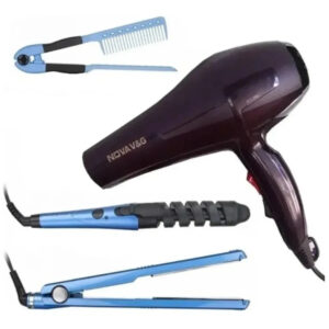 Secador 5000w + Plancha Cabello + Rizado