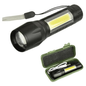 Linterna Tactica Recargable + Estuche
