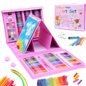 SET DE ARTE 208 PIEZAS ROSADO