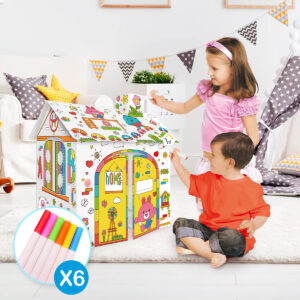 Casa Armable Para Colorear Carton TENT1B