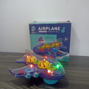 JUGUETE AVIÓN TRANSPARENTE CON ENGRANES