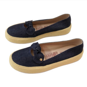 Zapatos mocasines para dama tela Jean co
