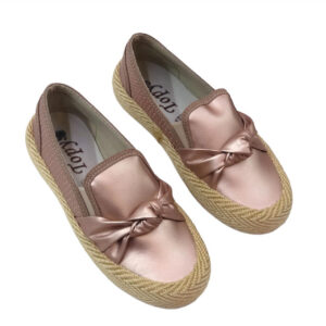 Zapatos mocasines para dama oro rosa con