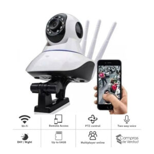 Camara WiFi de Seguridad con 3 Antenas