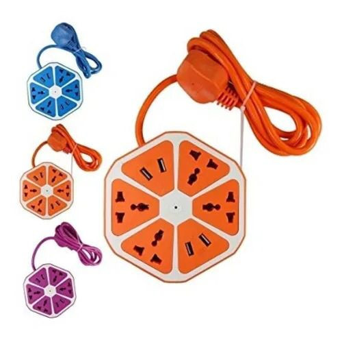 Multitoma Hexagonal 4 Tomas 2 Puertos Us - Imagen 3