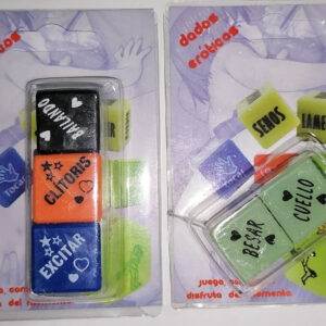 KIT DADOS EROTICOS 2 COLORES 2 NEON