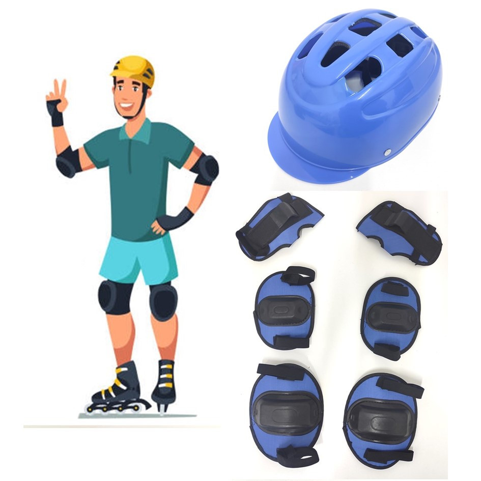Kit De Proteccion Casco Rodilleras Coder