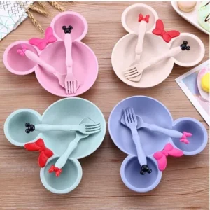 Set De Platos Lindo Minnie-mickey Disney