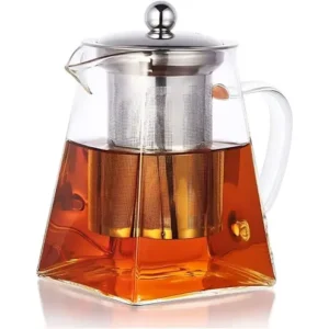 INFUSOR BEBIDAS, VIDRIO CON TAPA