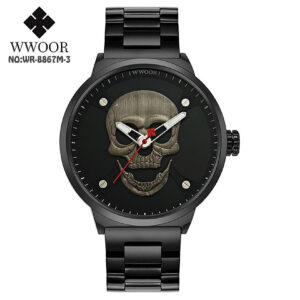 NO:WR-8867M-3RELOJ WWOOR CALAVERA PLATA