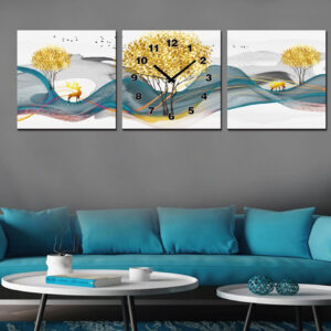 RP-9 RELOJ PARED ESTILO POLIPTICO 3 PIEZ