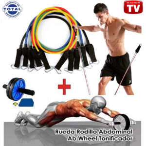 Combo Fitness Rueda + Bandas Elasticas