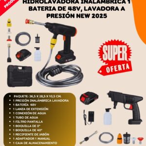 Hidro lavadora Inalámbrica 2 Baterias48v