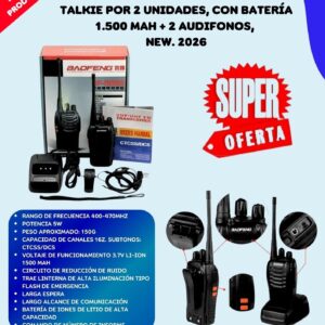 Kit 2 Radios Comunicación Walkie Talkie