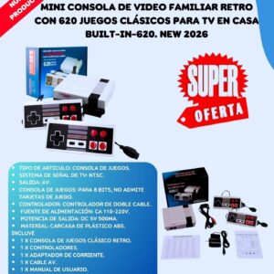 Mini Consola 620 Video Juegos Clasicos