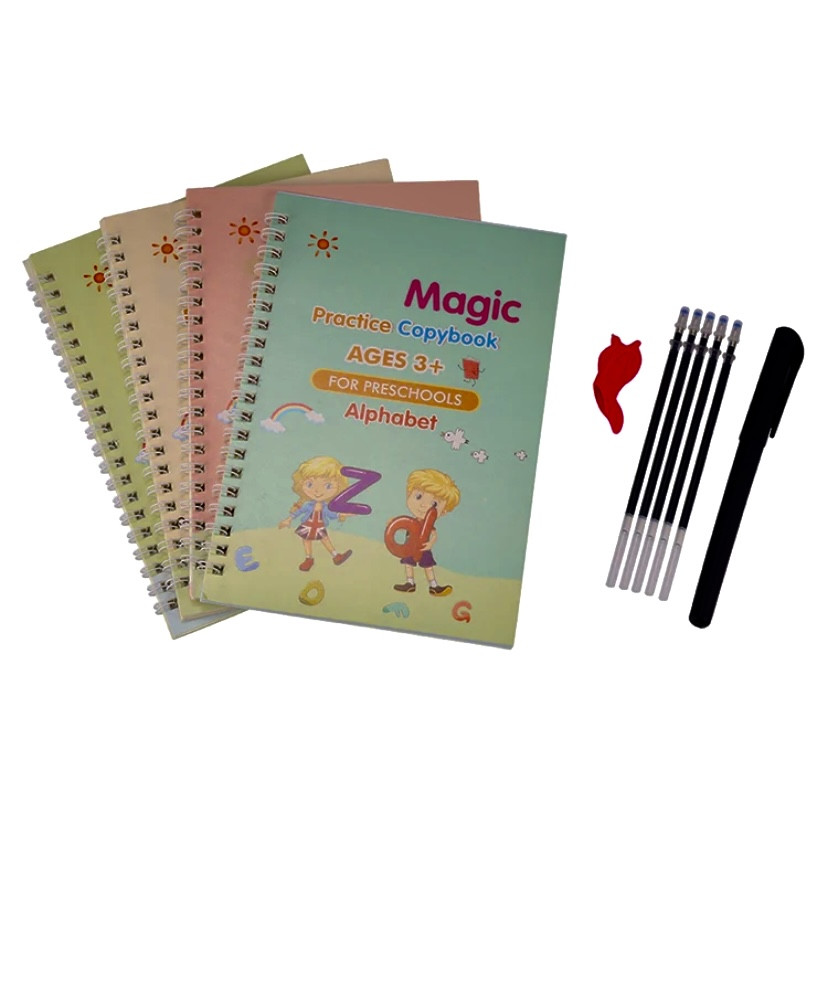 Set de caligrafía x 4 libros mágicos
