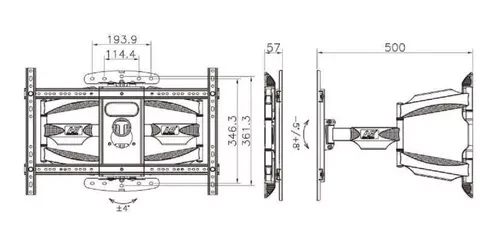 Soporte Nb767 Extensible 45'' A 70'' - Imagen 2