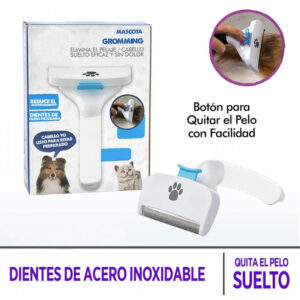 CEPILLO PARA MASCOTAS acero inoxidable