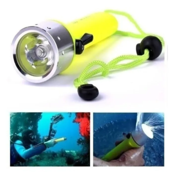 Linterna Acuática Buceo Mano Sumergible