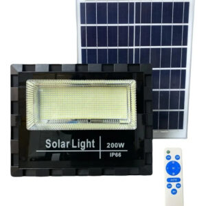 REFLECTOR LED SOLAR 200W CON PANEL SOLAR