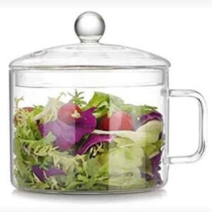 OLLA VIDRIO 1 OREJA CON TAPA 1.5LTRS