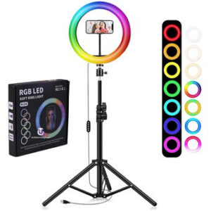 Aro De Luz 30cm RGB + Tripode 2 Metros