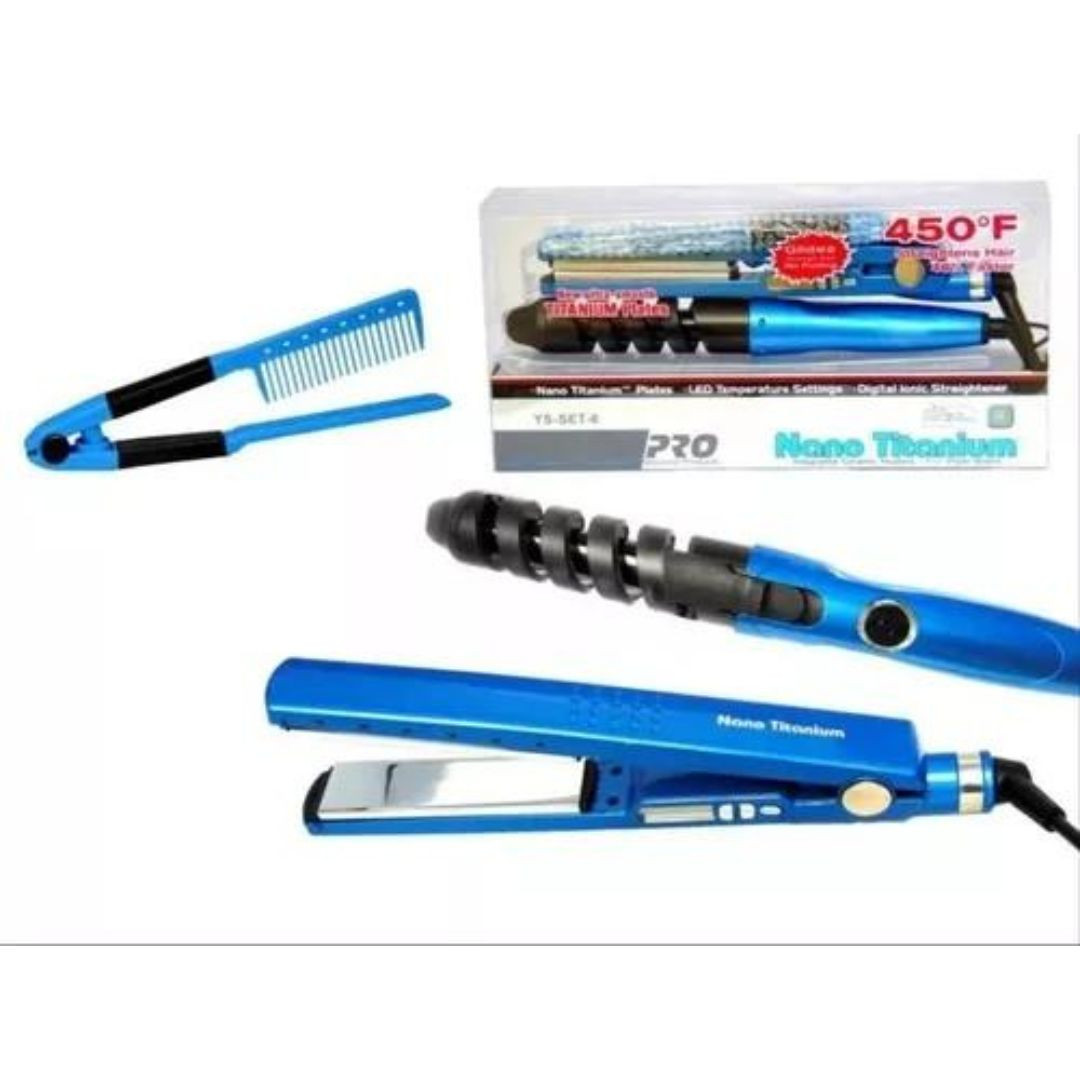 Plancha Nano Titanium En Combo- Plancha