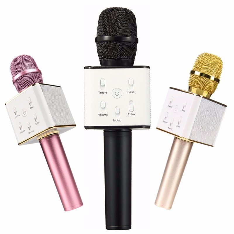 microfono karaoke Q7 bluetooth + estuche